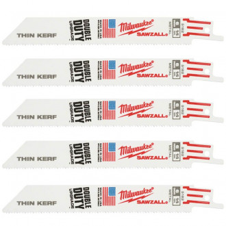 Полотно для шабельних пил THIN KERF MILWAUKEE, 150х1,8мм, (5шт), (метал)-[articul]