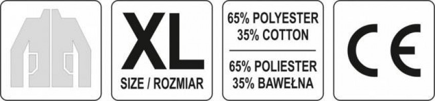 Робоча куртка DAN разів. XL - YATO 65% - поліестер, 35% - бавовна, шт YT-80283-YT-80283