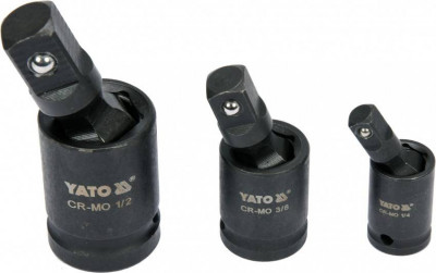 Кардани ударні YATO: квадрати-1/2&quot;, 3/8&quot;, 1/4&quot;, 3 шт.-[articul]