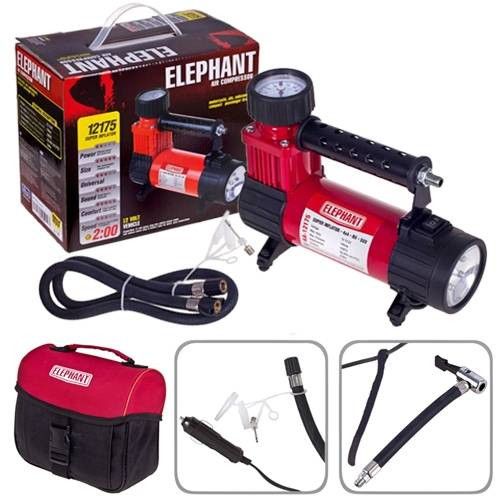 Компресор ELEPHANT КА-12175 100psi/14Amp/30л/ліхтар/прикур.-КА-12175 (12)