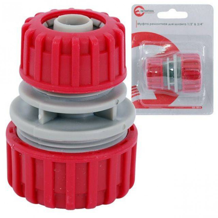 Муфта ремонтна для шланга 1/2" & 3/4" INTERTOOL GE-1015-GE-1015