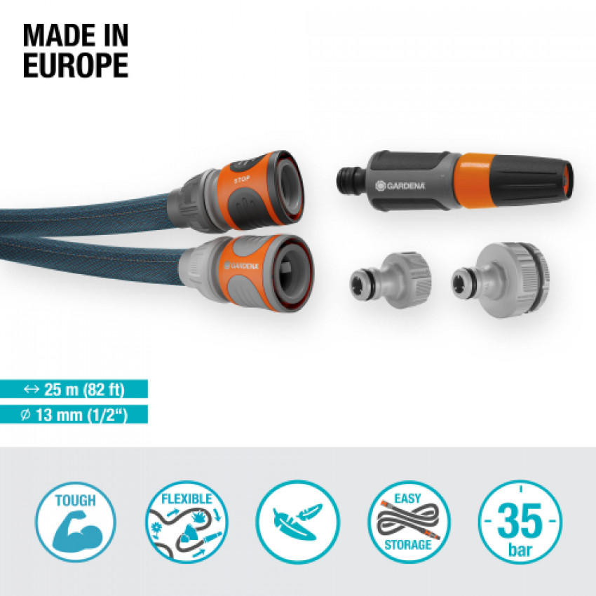 Шланг текстильний Gardena Liano Xtreme Set 13 мм 1/2&quot; 25 м-18475-20.000.00