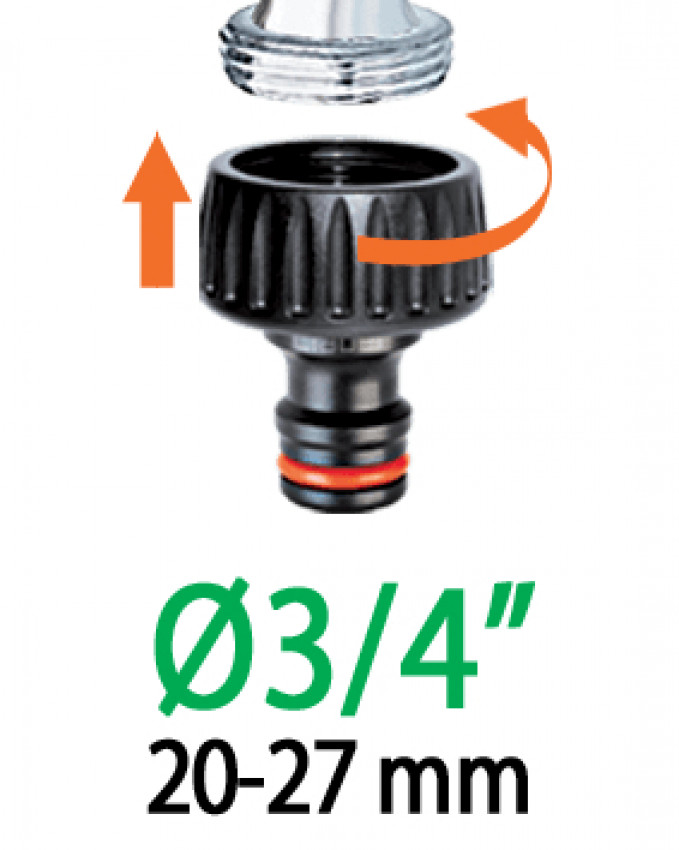 Пістолет-розпилювач + 2 конектора 1/2" аквастоп, адаптерконектора 1/22-3/4"Н бл.-85510000