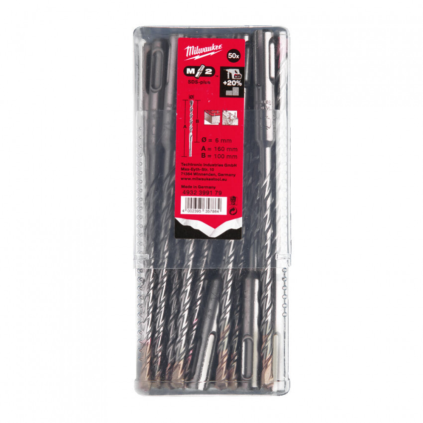 Бур SDS+ M2 6x160 (50 шт)-4932399179