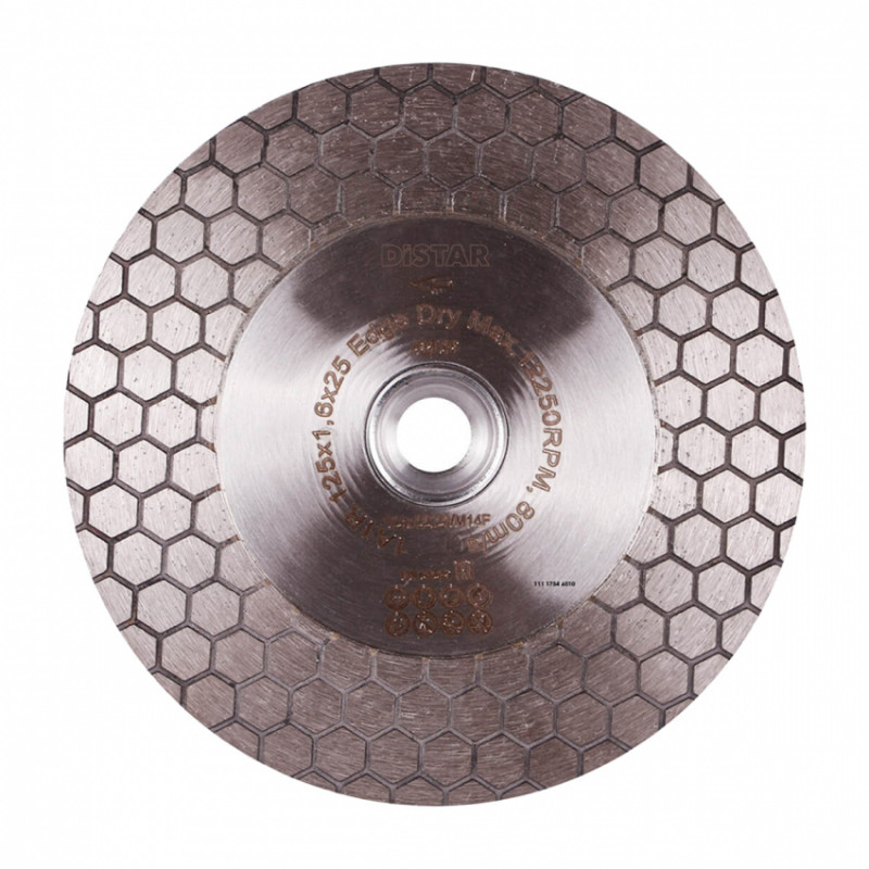 Круг алмазний вiдрiзний 1A1R 125x1,6/1,2x25x22,23/M14F Edge Dry-11117546010