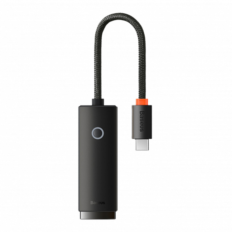USB Hub Baseus Lite Type-C для RJ45 Ethernet 1000Mbps Чорний (WKQX000301)-