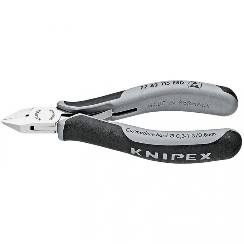 Кусачки бокові для електроніки KNIPEX 77 42 115 ESD-77 42 115 ESD