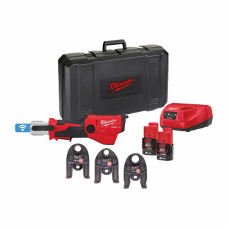 Обтискач гідравлічний акумуляторний для труб MILWAUKEE, M12 ONEHPT-202C TH-SET (зарядний пристрій С12 С, 2 акумулятори М12 В2 2А-[articul]