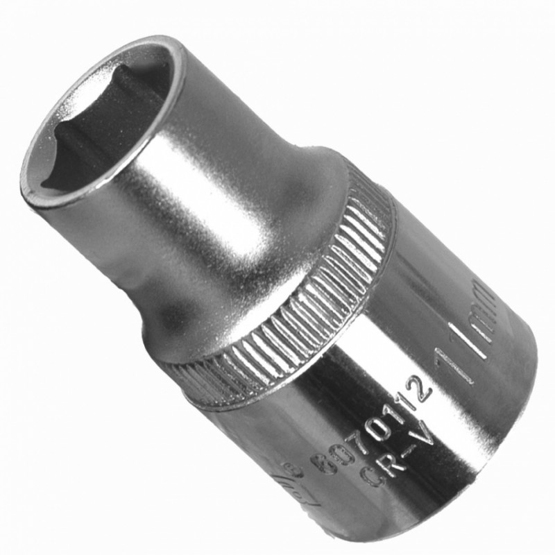 Насадка шестигранна коротка 1/2" 11мм CrV ULTRA (6070112)-6070112