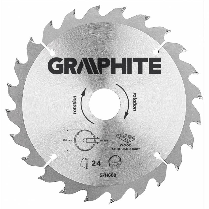Диск відрізний 190 x 30 мм 24 зуба-57H668