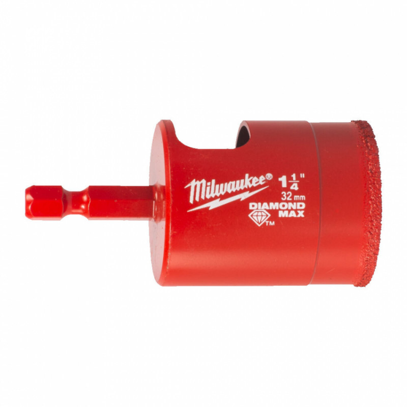 Коронка алмазна Diamond Plus/Max MILWAUKEE, діаметр 32,0мм (1/4'' Hex) (свердління з водою)-4932498352
