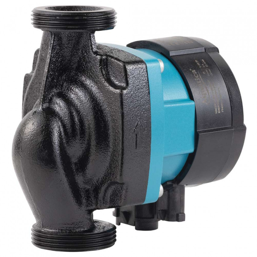 Насос циркуляційний енергозберігаючий 5-60Вт Hmax 8м Qmax 63л/хв Ø1½" 130мм + гайки Ø1" AQUATICA GPA25-8/130 III (774062)-774062