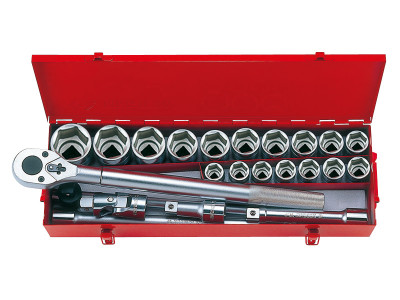 Набір головок з приладдям 3/4&quot; 23 одиниць в металевому кейсі KING TONY-[articul]