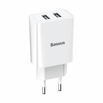 Зарядний пристрій Baseus Speed Mini Dual USB 10.5W Білий (CCFS-R02)-[articul]