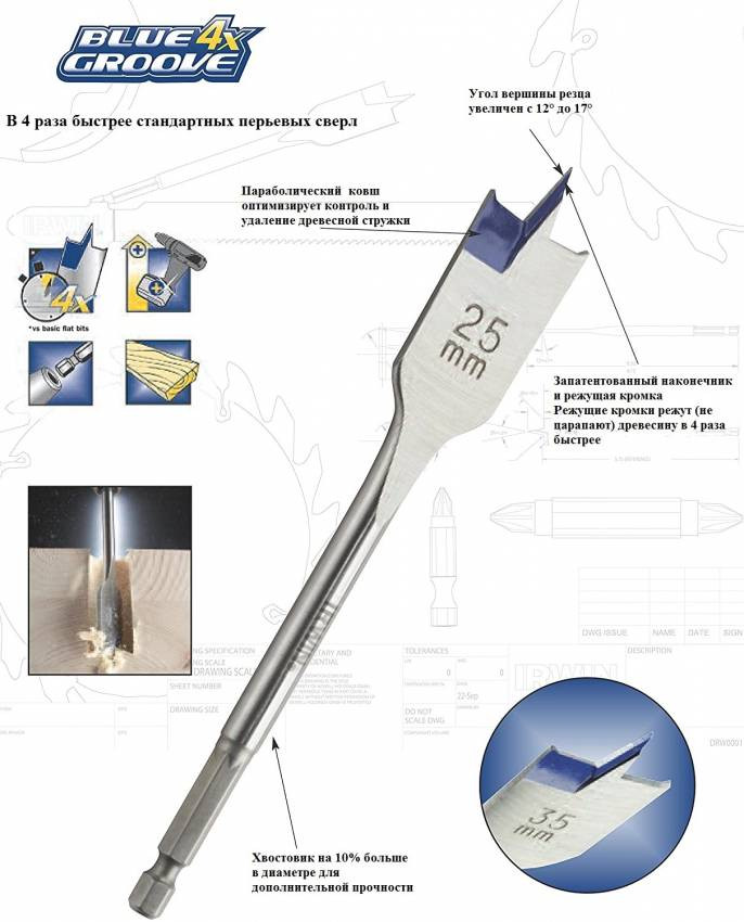 Свердло по дереву пірьйове 13,00 мм, IRWIN-10502807