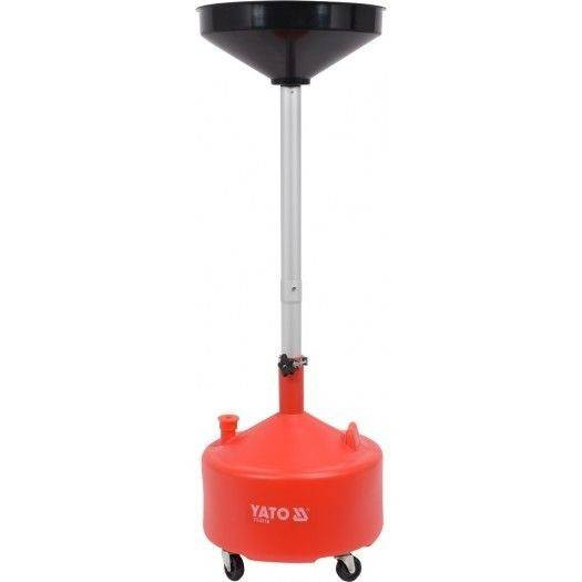 Пристрій збірний для зливу масла на колесах YATO V=20 л, вирва Ø=42 см, h=75-155 см.-YT-0718