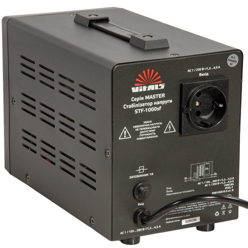 Стабілізатор напруги Vitals Master STF-1000sf-246602