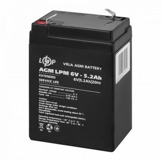 Акумулятор AGM LPM 6V - 5.2 Ah