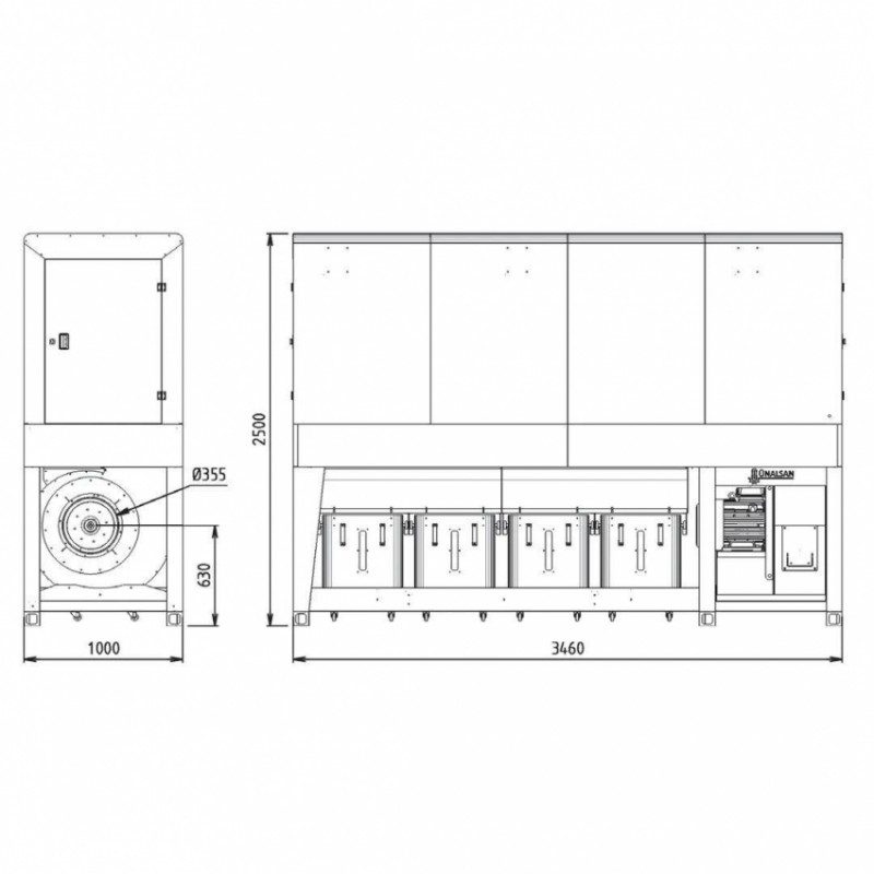 Внутрішньоцехова промислова аспірація Unalsan AMS 100 KK-AMS-100-KK