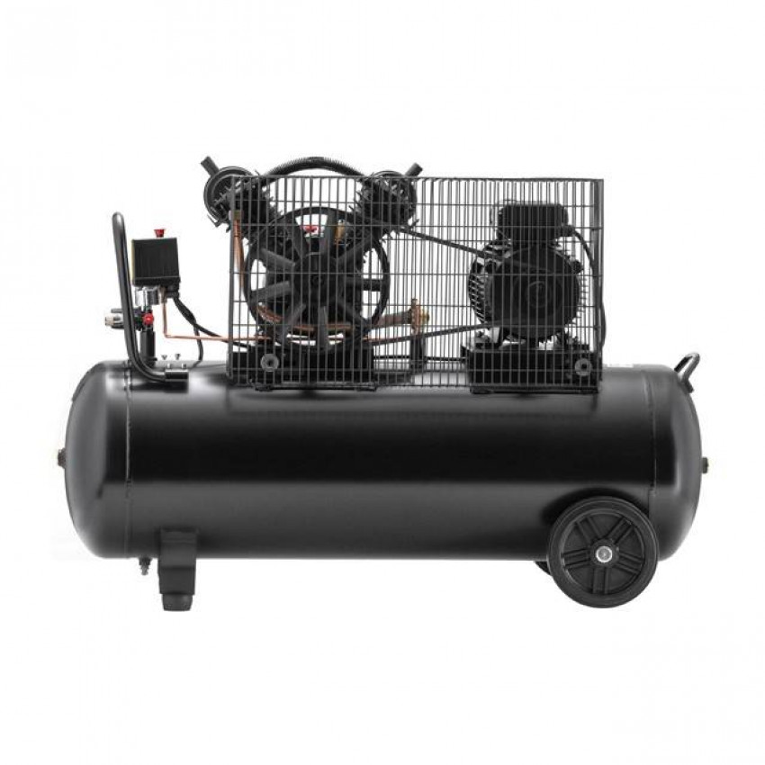 Компресор 100л, 3 кВт, 220 В, 10 aтм, 500 л/хв. 2 циліндри INTERTOOL PT-0014-PT-0014
