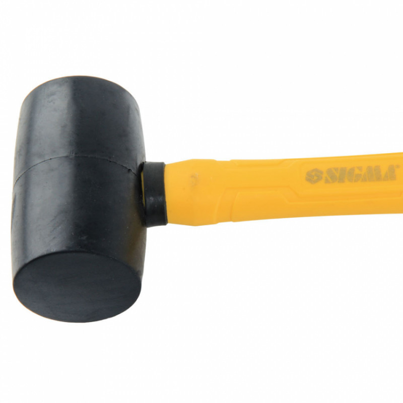Киянка гумова чорна 340г фібергласова рукоятка SIGMA (4317351)-4317351
