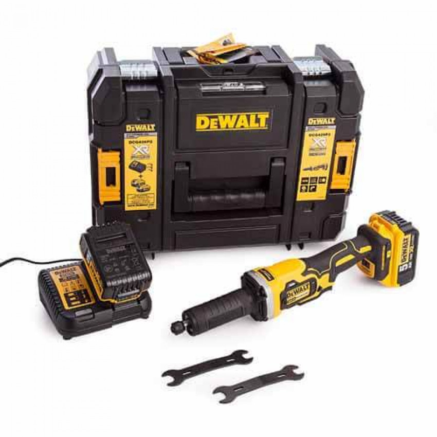 Прямошліфувальна акумуляторна машина безщіткова DeWALT DCG426P2-DCG426P2