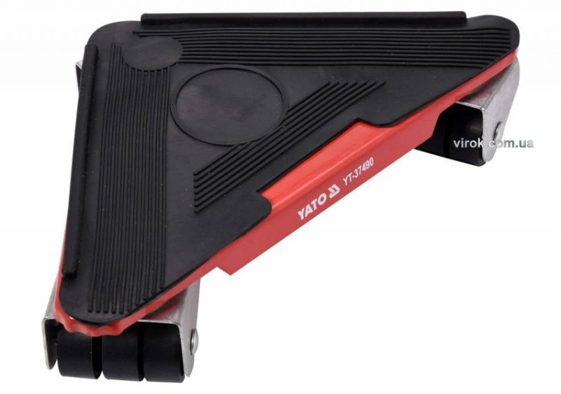 Набір для переміщення меблів YATO: макс. вага – 300 кг, висота – 70 мм, 4 підставки важіль, 5 елем.-YT-37490