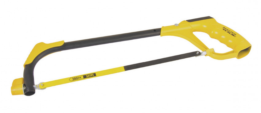 Ножівка по металу MASTERTOOL 250-300 мм металева рукоять контейнер для зберігання полотна 3 flex полотна 14-2227-14-2227