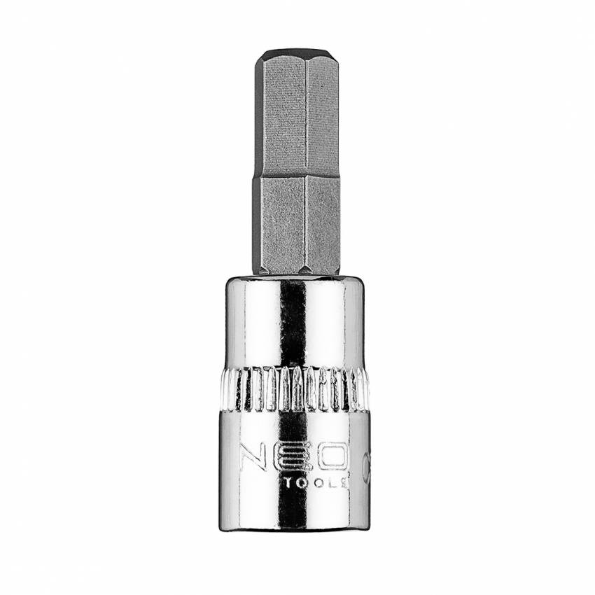 H6 шестигранний кінець на гніздо 1/4", короткий, 37 мм-10-313