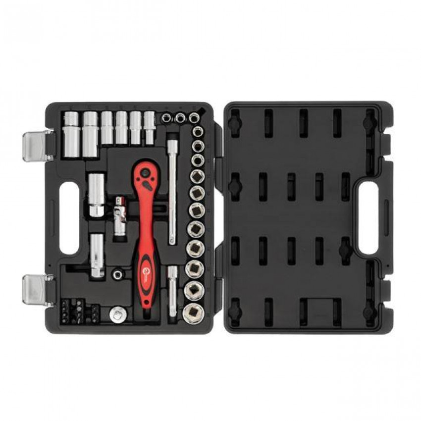 Професійний набір інструментів 3/8", 39 од., Cr-V INTERTOOL ET-6039-ET-6039