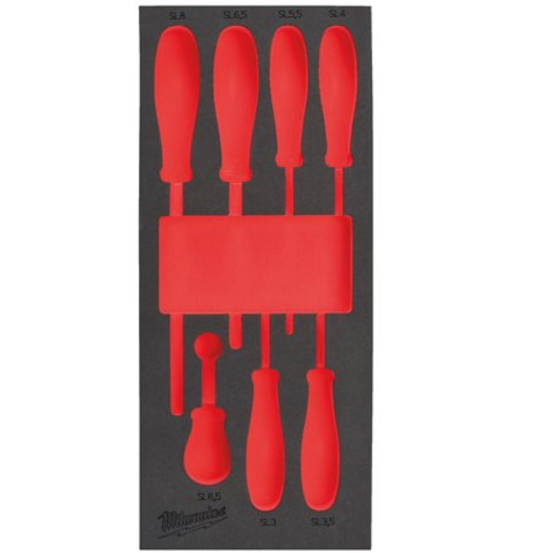 Пінне вкладення з ложементом для викруток SL, (7шт) для шаф металевих MILWAUKEE-4932493673