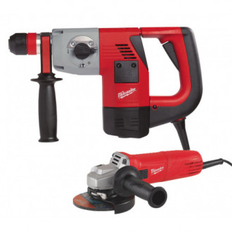 Набір інструментів MILWAUKEE, перфоратор SDS-PLUS PLH32XE + шліфмашина кутова 115мм AG10-115EK-[articul]