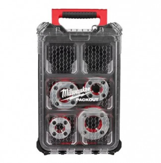 Набір головок для нарізання різблення MILWAUKEE FPT114HK BSPT Alloy, (для FPT114) (4шт), PACKOUT-[articul]