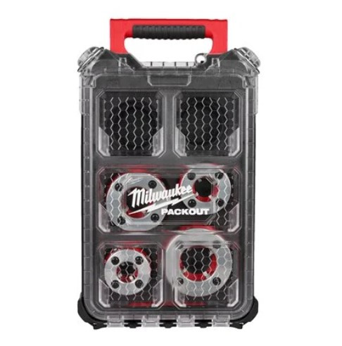 Набір головок для нарізання різблення MILWAUKEE FPT114HK BSPT Alloy, (для FPT114) (4шт), PACKOUT-4932480250