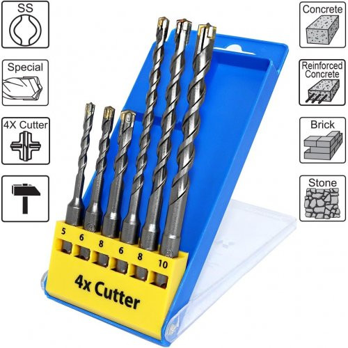Набір бурів S&R Meister 4X Cutter HSS SDS-plus 6 шт-211241006