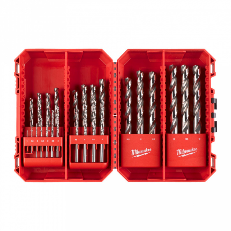 Набір свердел по металу THUNDERWEB HSS-G MILWAUKEE Set CB, DIN-338, (діаметр 1/1.5/2/2.5/3/3.5/4/4.5/5/5.5/6/6.5/7/7.5/8/8.5/9/9-4932499767