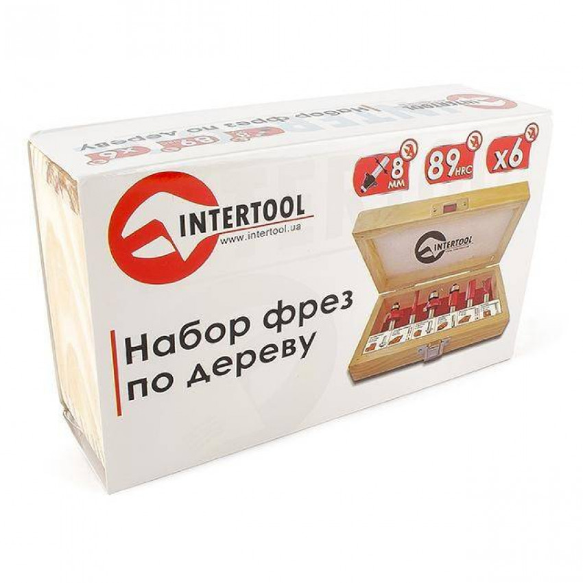 Набір фрез для деревини, 6 од. INTERTOOL HT-0072-HT-0072