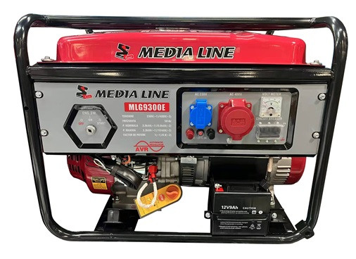 Генератор AGT MLG9300E/2, 10/3,3кВА, 380/230В, 50Гц, AVR, 25л, 10год/50%, 374г/кВт, IP23, 92 кг-MLG9300Е/2