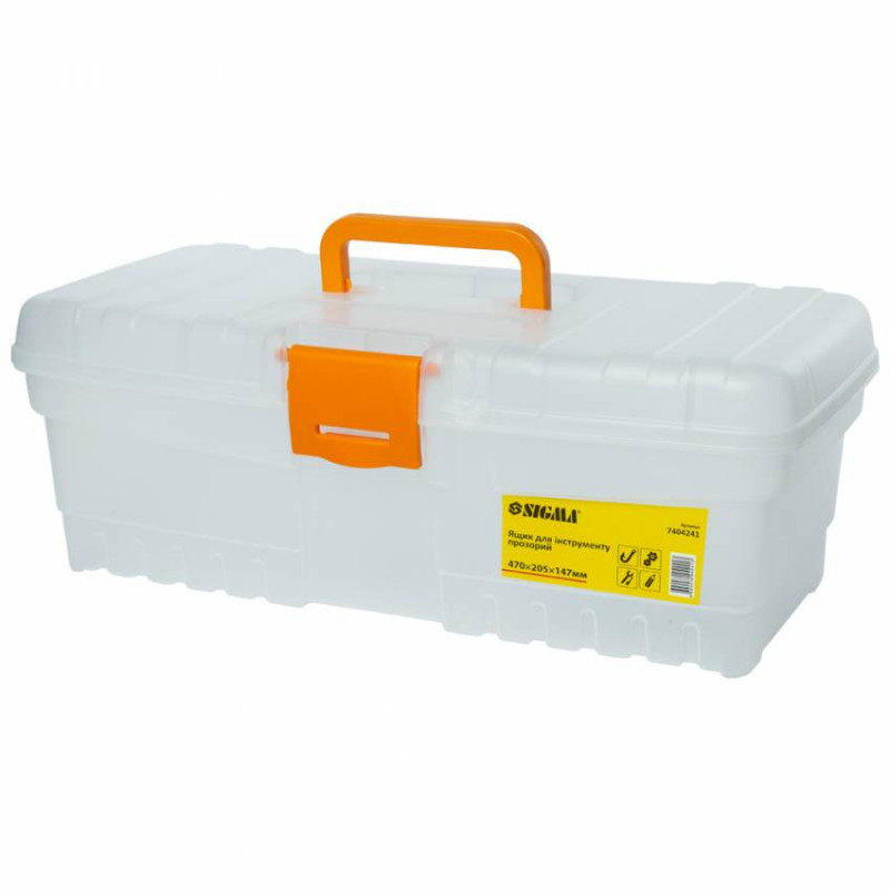 Набір прозорих ящиків для інструменту 2в1 300×155×110мм, 400×205×147мм Sigma (7404221)-7404221