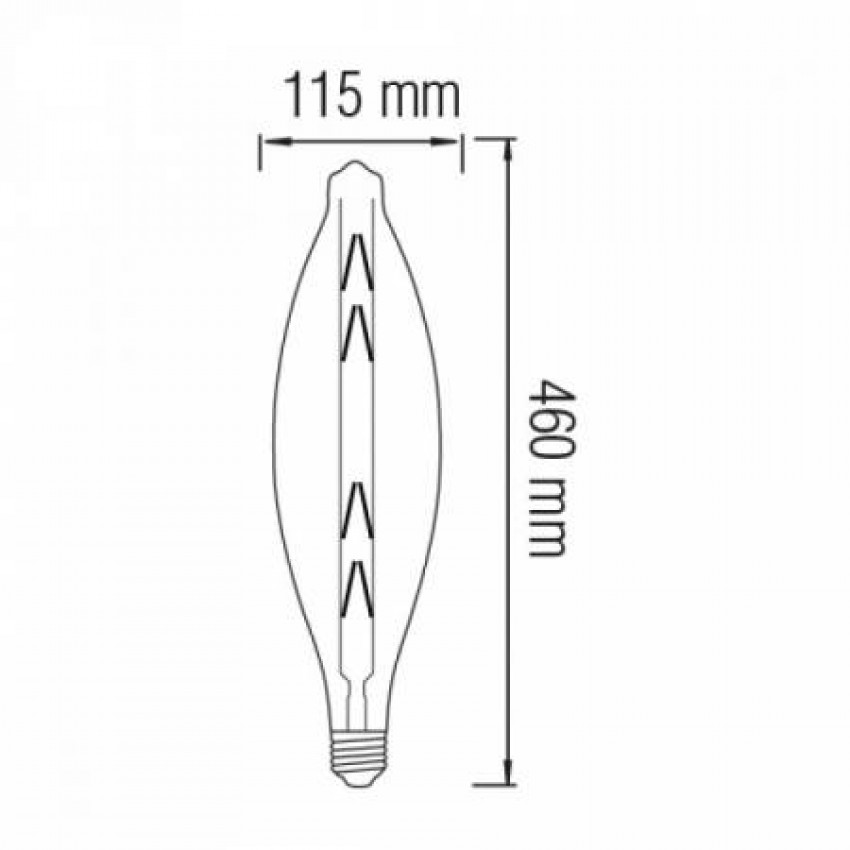 Світлодіодна лампа Filament ELLIPTIC-XL 8W Е27 Titanium-001 054 0008