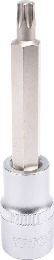 Головка торцева з викруткою. вставкою TORX YATO, з квадром. 1/2", Т40, л = 100 мм [20/120], шт-YT-04324