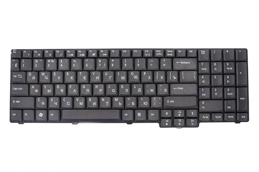 Клавіатура для ноутбука ACER Aspire 6530, eMachines E528 чорний, без кадру-KB312634