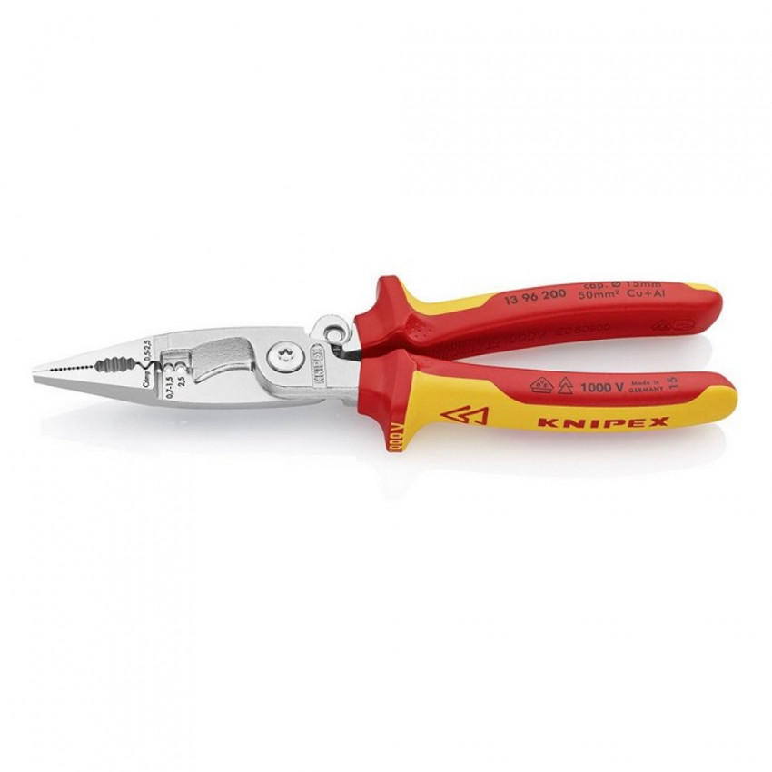 Багатофункціональні кліщі для електромонтажних робіт KNIPEX 13 96 200 SB-13 96 200 SB