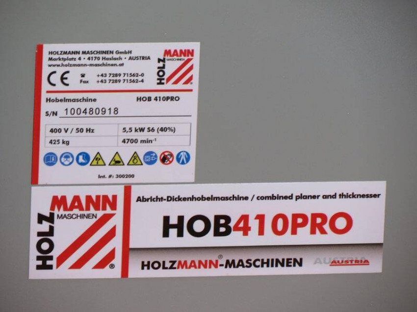 Фугувально-рейсмусовий верстат Holzmann HOB 410PRO-HOB410PRO_400V