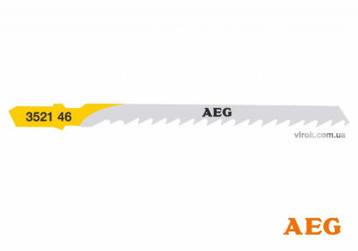 Полотно до елект лобзика груб. фіг. різа AEG по дереву &lt;60 мм l= 75мм, крок зуб- 4 мм, уп.5шт-[articul]