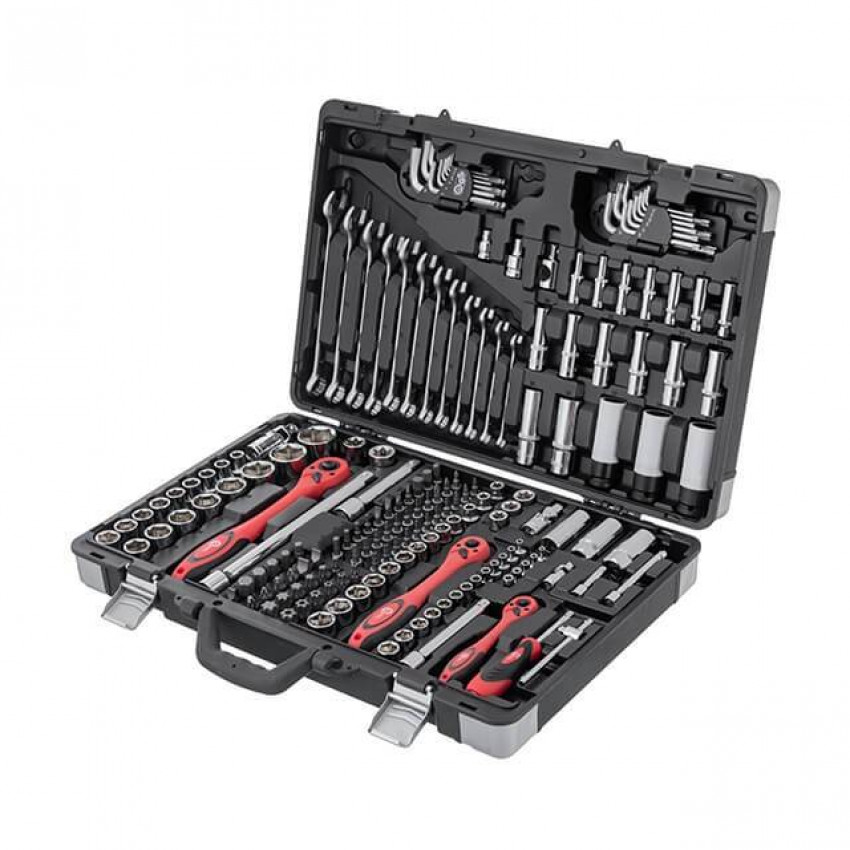 Набір інструментів професійний 1/4 "& 3/8" & 1/2 "176 од, Cr-V INTERTOOL ET-7176-ET-7176