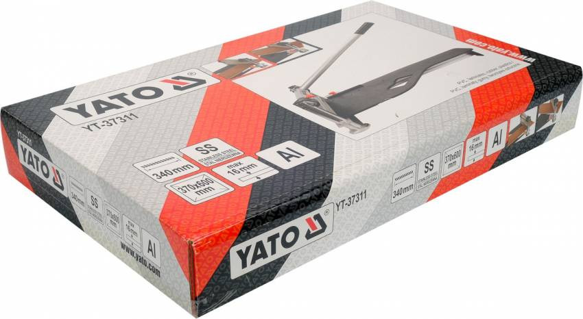Різак до підлогових ламінатних плит YATO з розмірами 370х 600 мм, товщ.- 16 мм-YT-37311