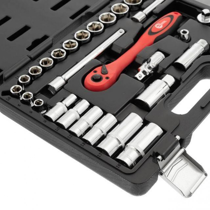 Професійний набір інструментів 3/8", 39 од., Cr-V INTERTOOL ET-6039-ET-6039