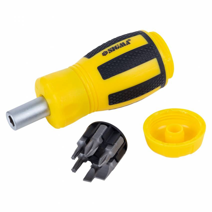 Викрутка з реверсом MINI біти 6шт CrV Sigma (4001811)-4001811
