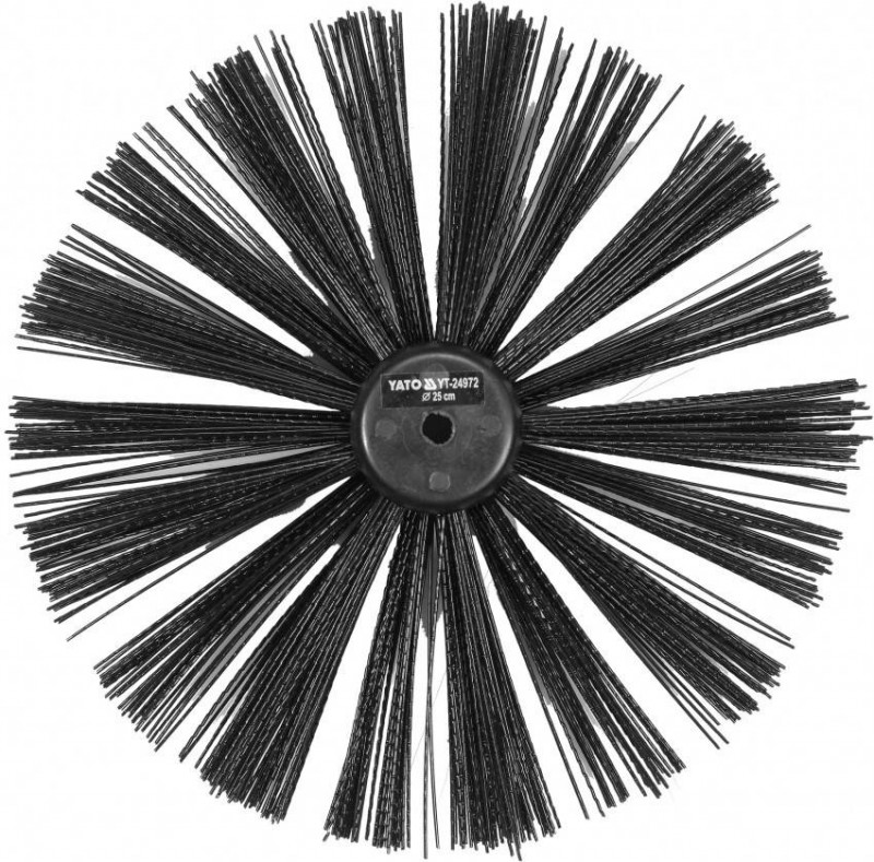Щітка для очищення каналізації YATO: Ø= 25 см, з нейлону та поліпропіленового ворсу, до YT-24980-YT-24972